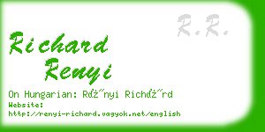 richard renyi business card